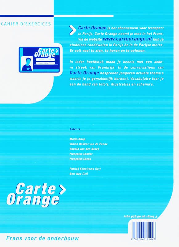 Achterkant van 3 Havo cahier d'exercices