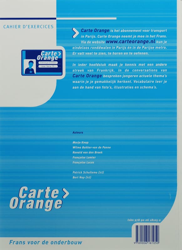 Achterkant van 3 Vwo cahier d'exercices