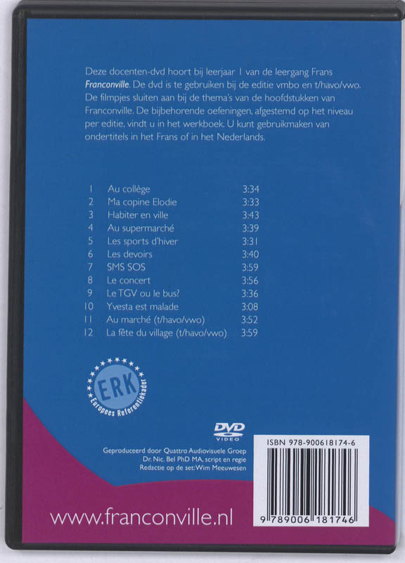 Achterkant van Docenten DVD