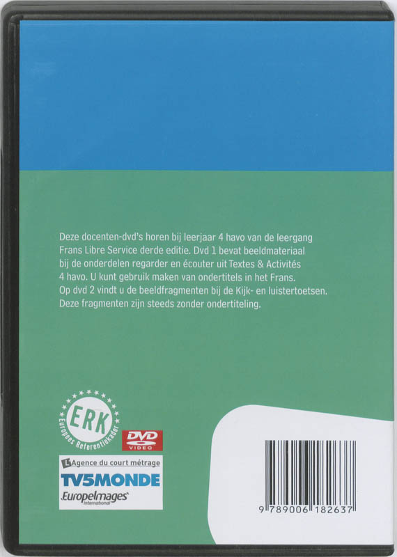 Achterkant van Docenten-dvd