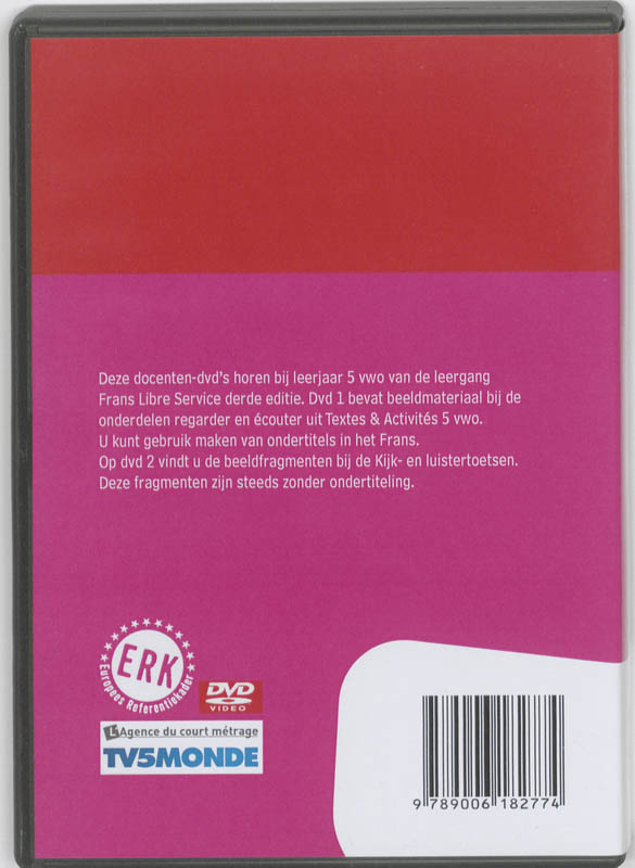 Achterkant van Docenten- DVD