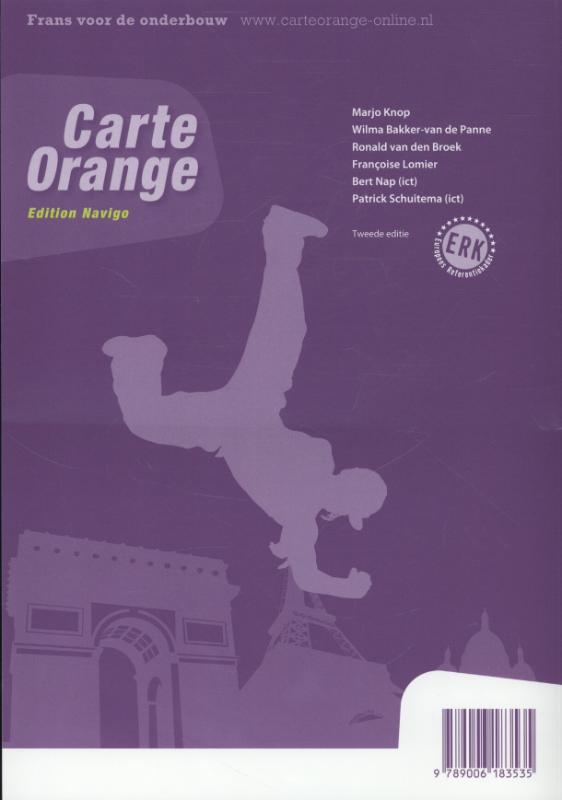 Achterkant van Cahier d'activites