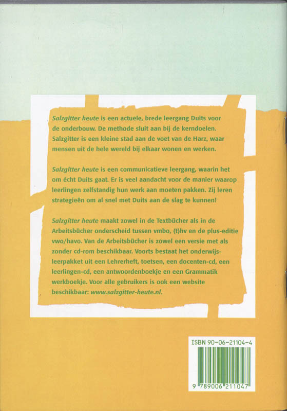 Achterkant van Antwoordenboekje