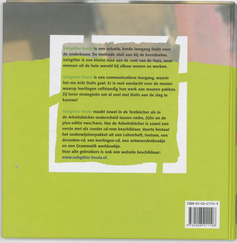 Achterkant van Textbuch
