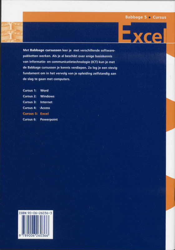 Achterkant van Excel
