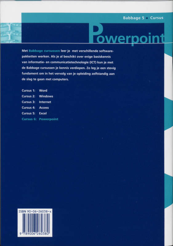 Achterkant van Powerpoint