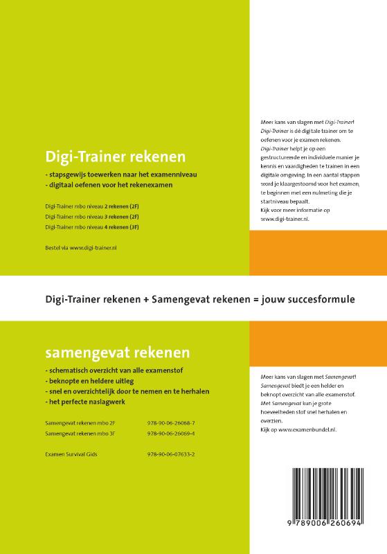 Achterkant van mbo Rekenen 3F
