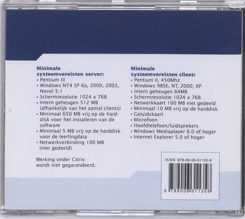 Achterkant van Nu voor straks NaSk 1 4 kgt Netwerk CD-Rom