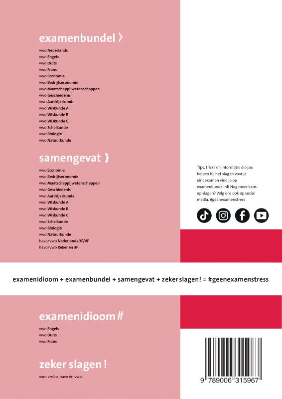 Achterkant van vwo bedrijfseconomie 2024/2025