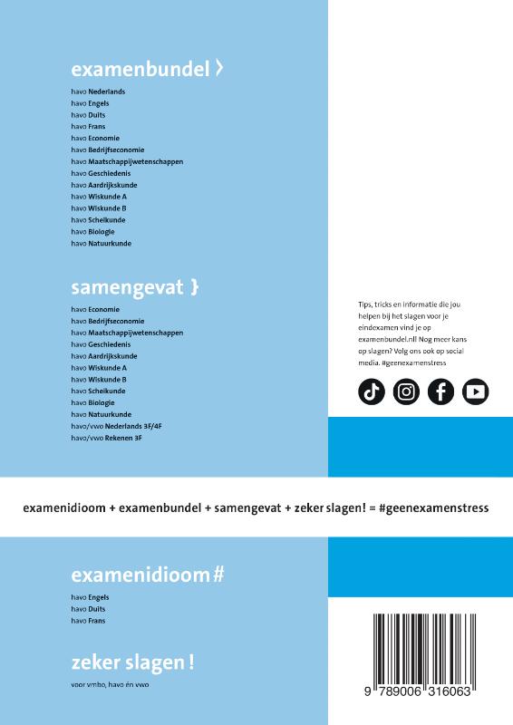 Achterkant van havo aardrijkskunde 2024/2025