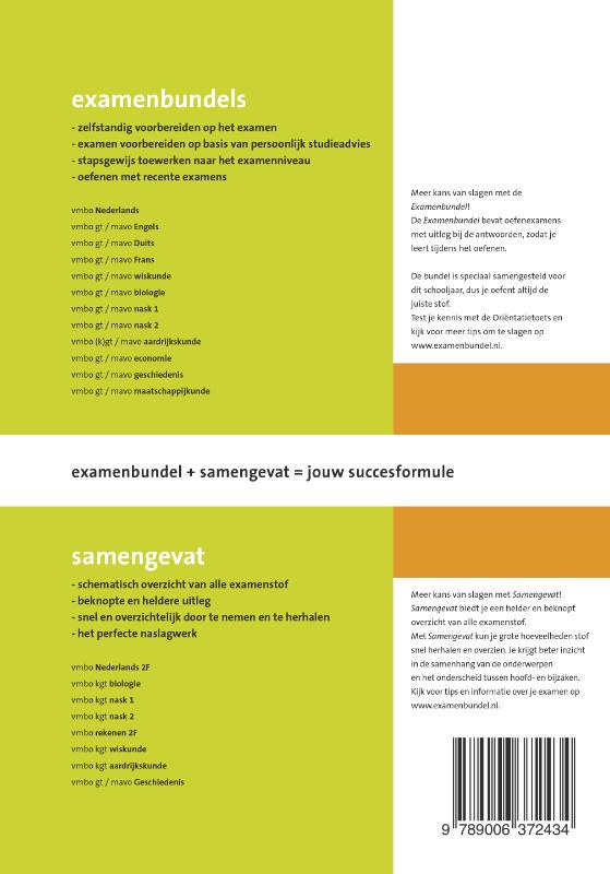 Achterkant van vmbo Nederlands 2e druk
