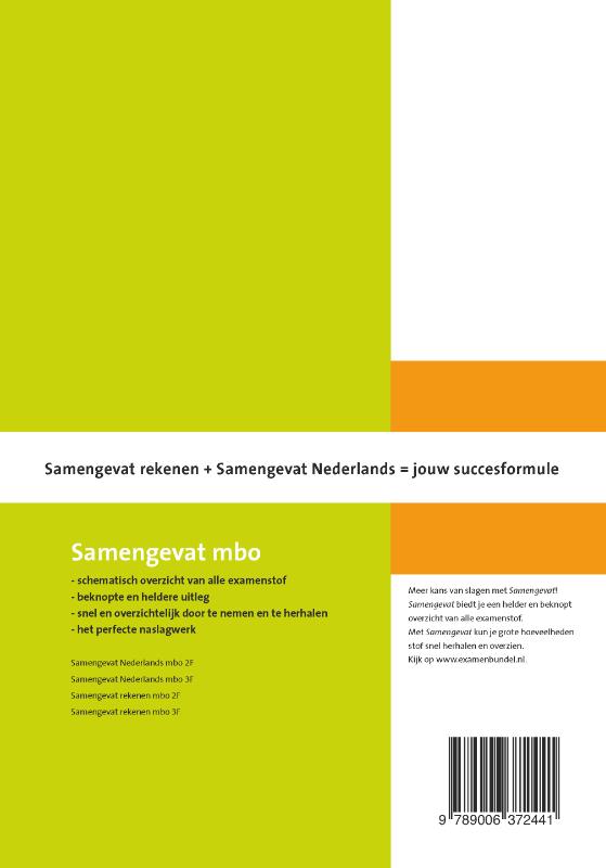 Achterkant van MBO Nederlands 2F