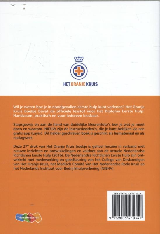 Achterkant van Oranje Kruisboekje