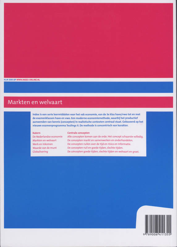 Achterkant van Markten en welvaart