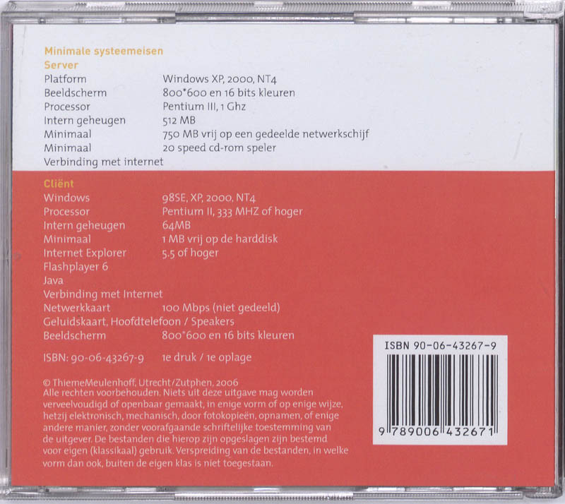Achterkant van Geo online netwerk cd-rom 3/4 vmbo-b