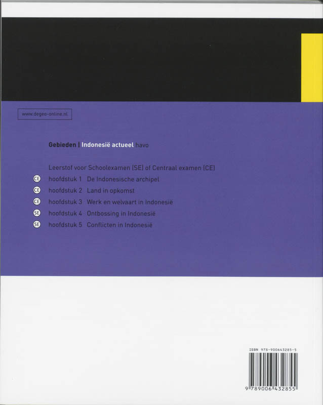 Achterkant van Leer/opdrachtenboek
