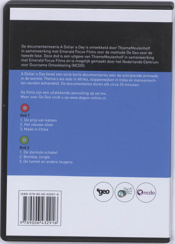 Achterkant van Geo 2e fase DVD(2) A dollar a Day