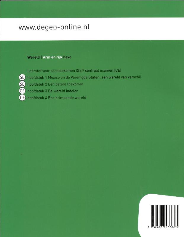 Achterkant van leeropdrachtenboek