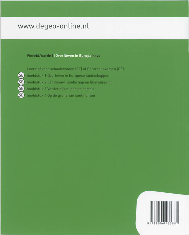 Achterkant van Studieboek