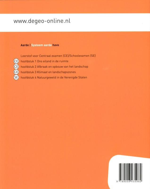 Achterkant van Studieboek Havo