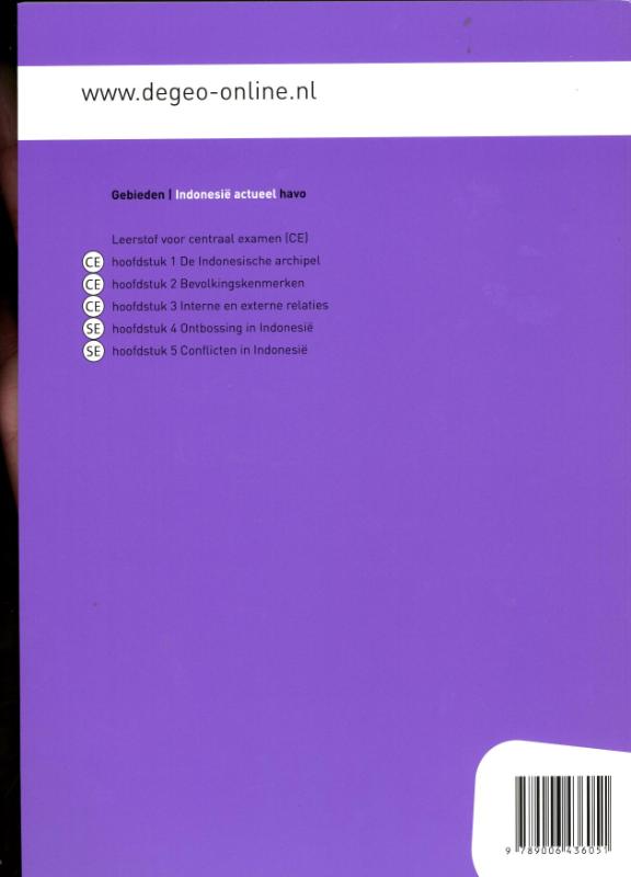 Achterkant van Werkboek