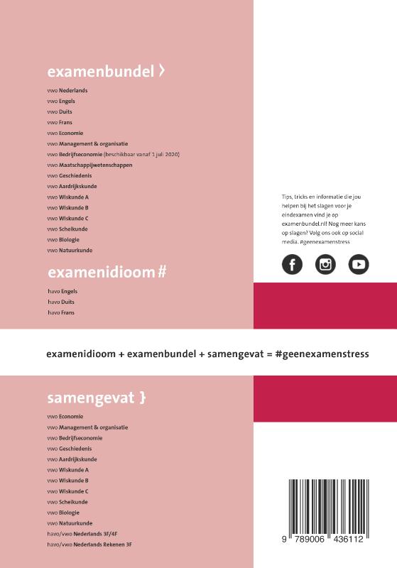 Achterkant van vwo Bedrijfseconomie