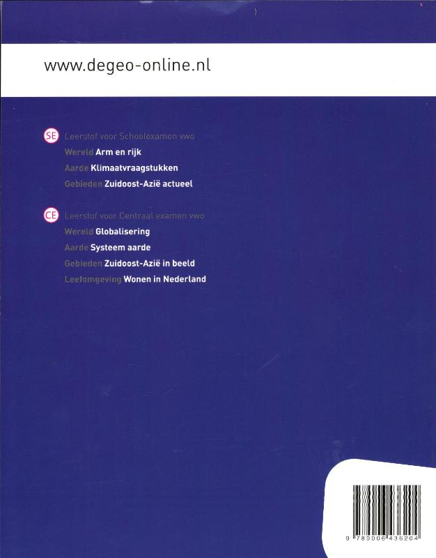 Achterkant van Studieboek