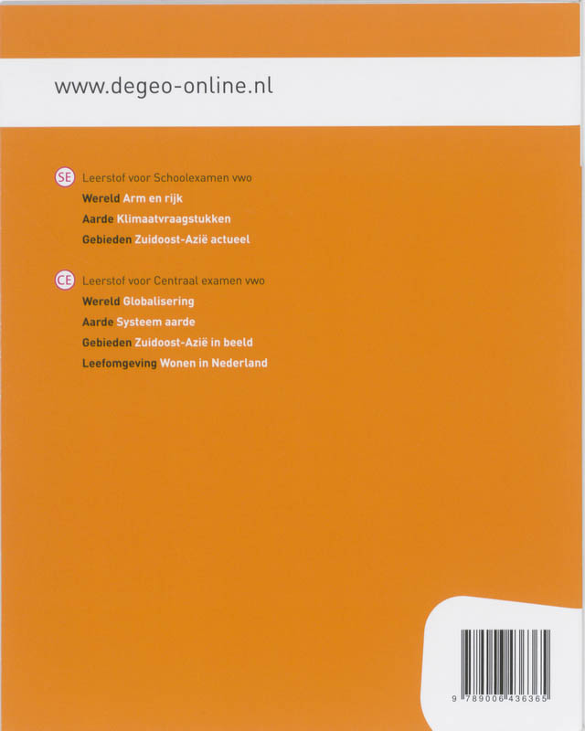 Achterkant van Studieboek
