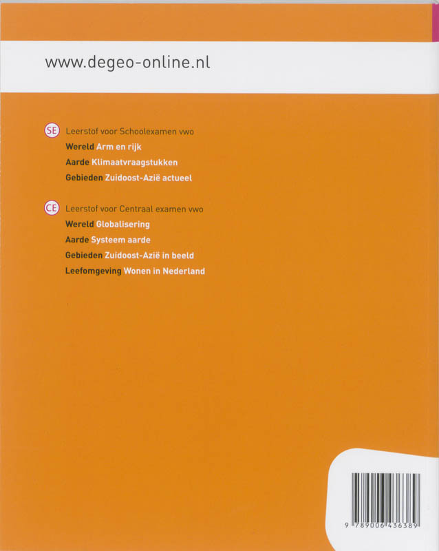 Achterkant van leeropdrachtenboek