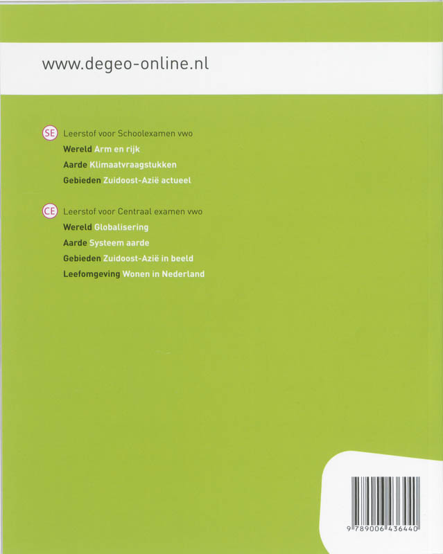 Achterkant van Studieboek