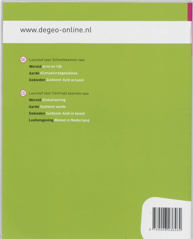 Achterkant van leeropdrachtenboek