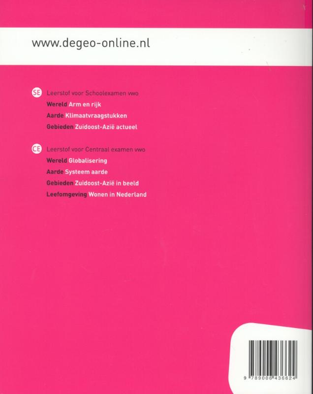 Achterkant van leeropdrachtenboek