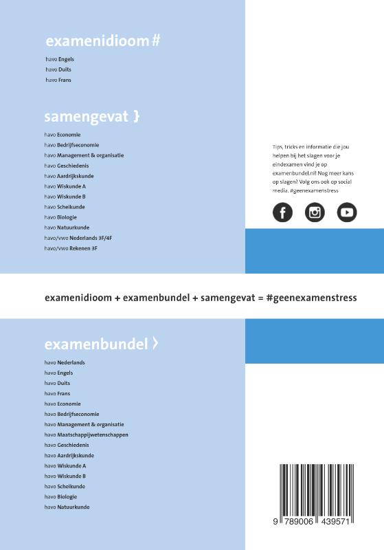 Achterkant van havo Duits
