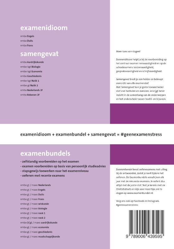 Achterkant van vmbo Engels