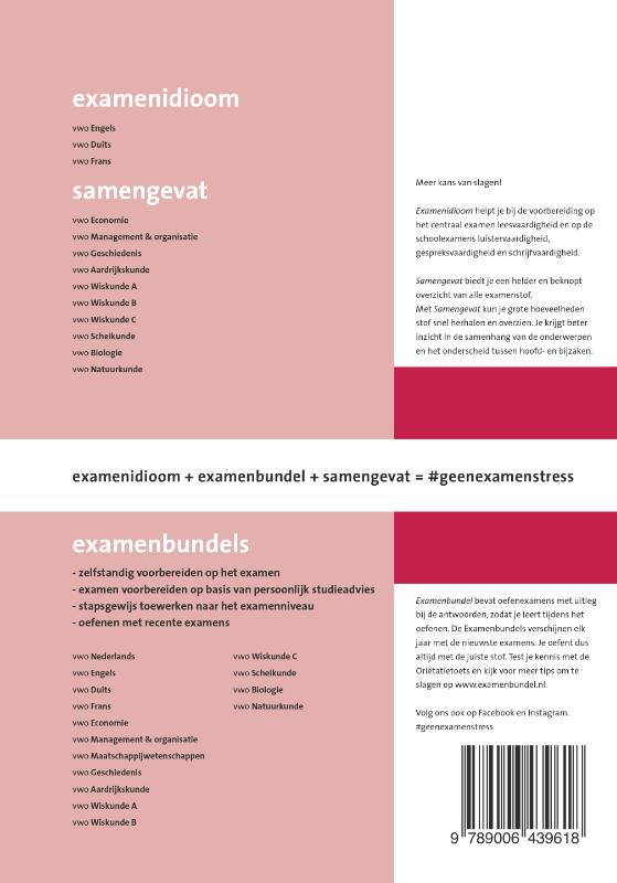 Achterkant van vwo Engels
