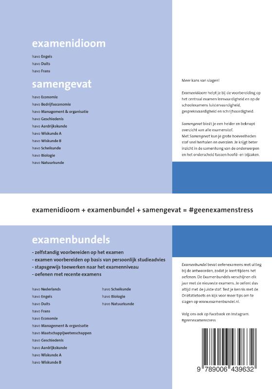 Achterkant van havo/frans