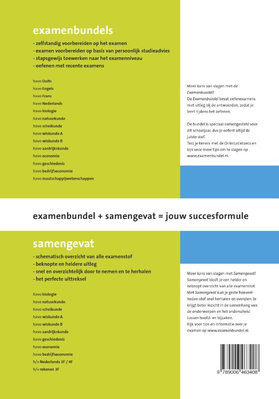 Achterkant van havo Natuurkunde