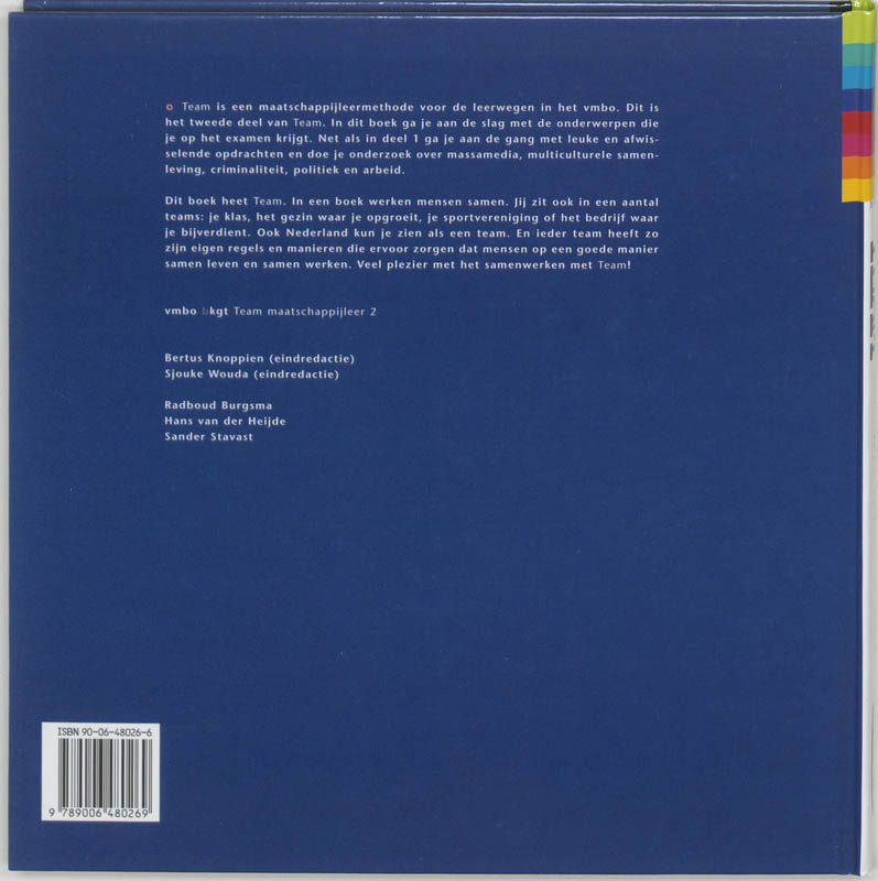 Achterkant van Tekstboek