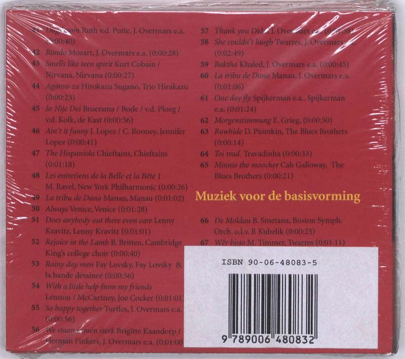 Achterkant van Intro 1 vmbo set van 5 leerlingen cd's