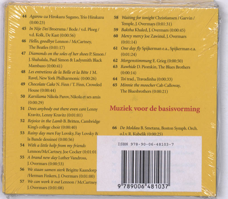 Achterkant van Intro 1 hv set van 5 leerlingen cd's