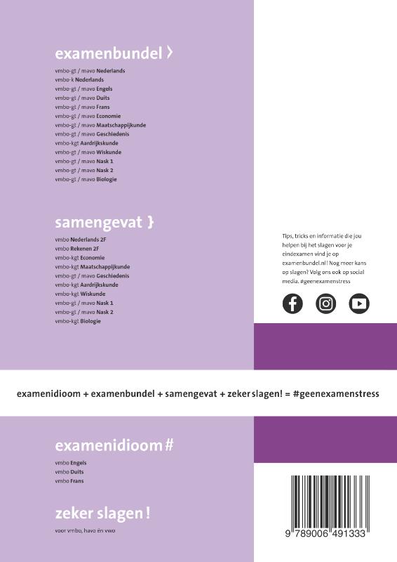 Achterkant van vmbo-gt/mavo Biologie 2021/2022