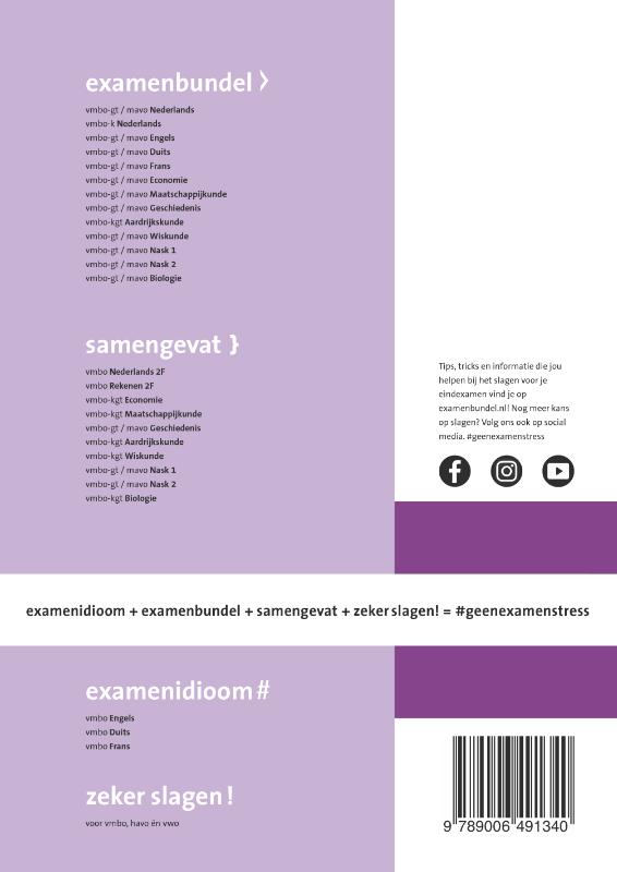 Achterkant van vmbo-gt/mavo Economie 2021/2022