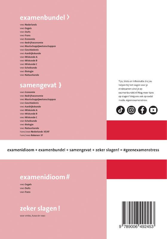 Achterkant van vwo Biologie