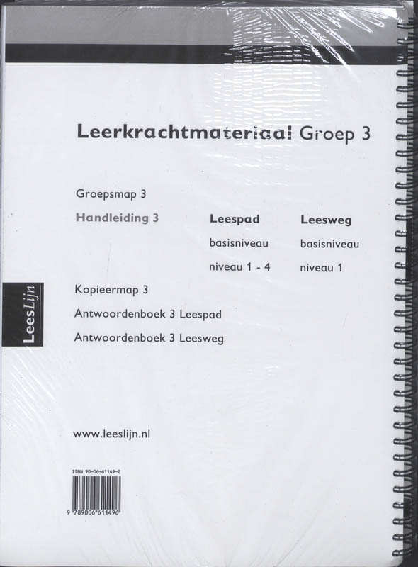 Achterkant van Leeslijn Nieuw Handleiding groep 3