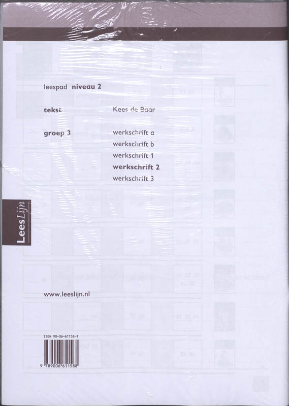 Achterkant van Leeslijn Nieuw Leespad werkschrift 2 (set 5 ex)