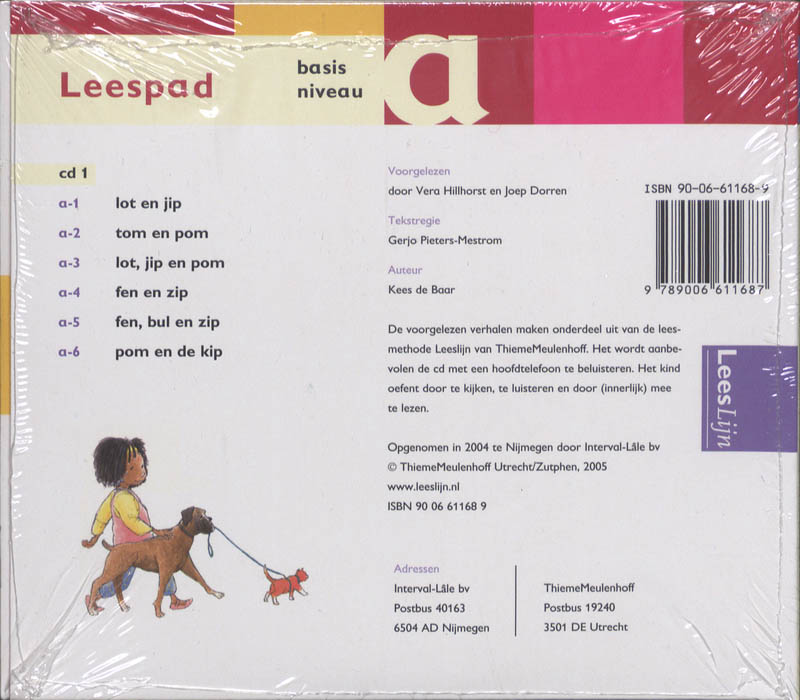 Achterkant van Leeslijn Nieuw Leespad meeleescd's niveau A