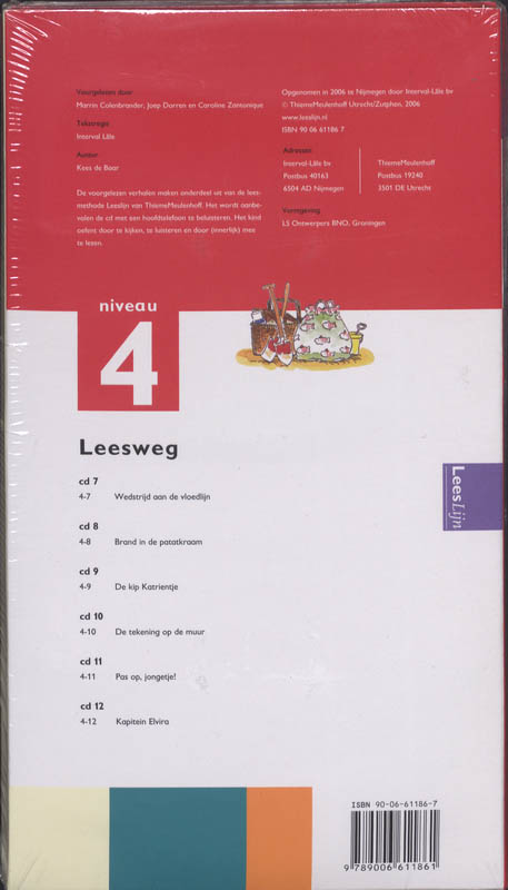 Achterkant van Leeslijn Nieuw Leesweg meelees cd's leesboeken 4
