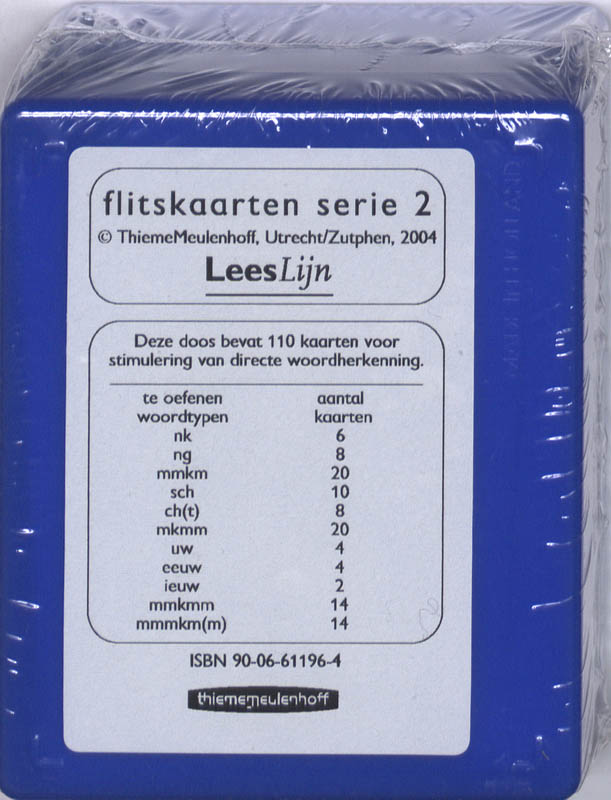 Achterkant van Leeslijn Nieuw Leesweg flitskaarten 2