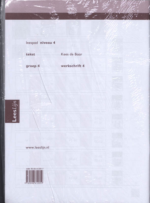 Achterkant van Leeslijn Nieuw Leespad werkschrift 4 (set 5 ex)