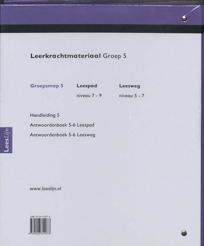 Achterkant van Leeslijn Nieuw Groepsmap 5